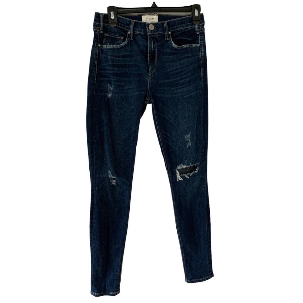 McGuire Denim Slim Leg Distressed Dark Wash Jeans Size 29